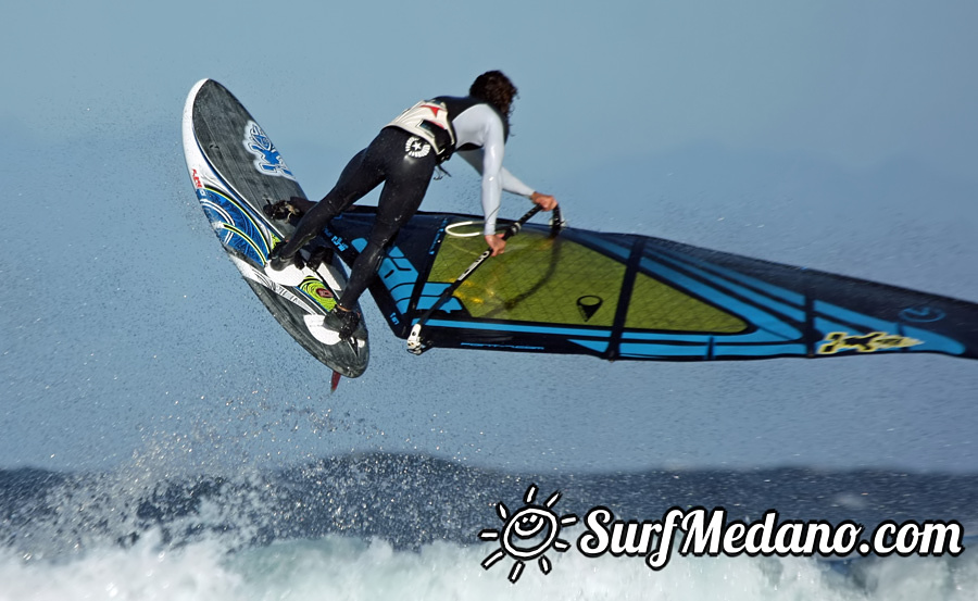 Windsurfing on Playa del Cabezo in El Medano on Tenerife