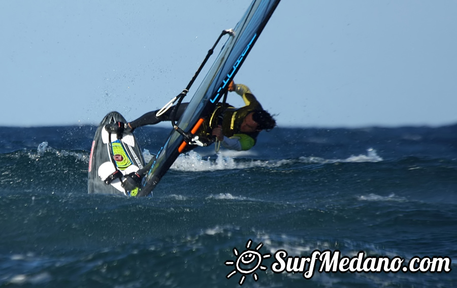 Windsurfing on Playa del Cabezo in El Medano on Tenerife