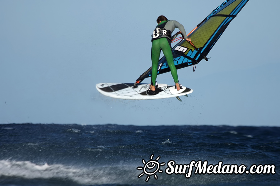 Windsurfing on Playa del Cabezo in El Medano on Tenerife