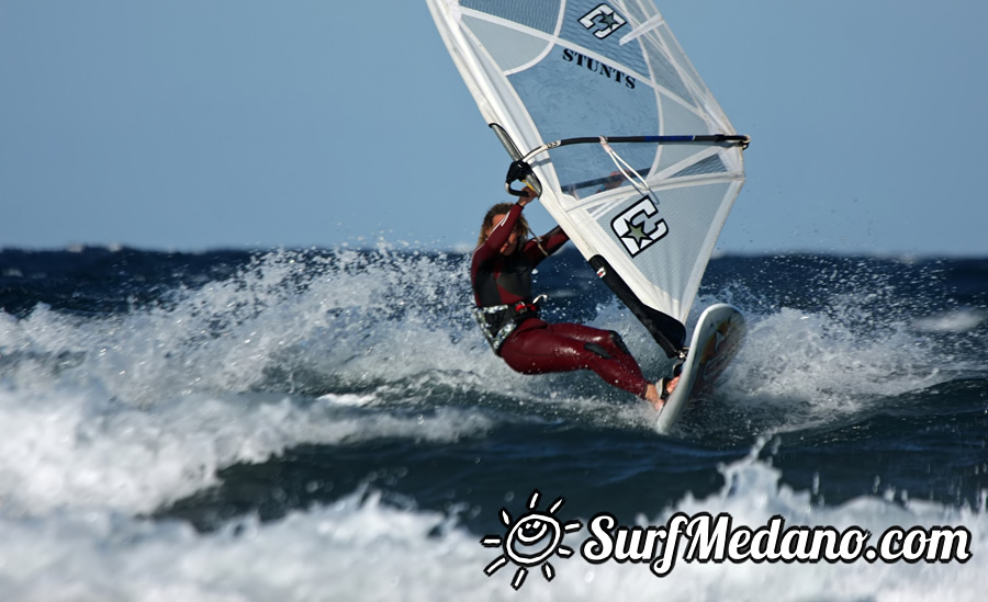 Windsurfing on Playa del Cabezo in El Medano on Tenerife