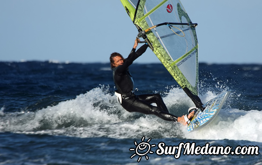 Windsurfing on Playa del Cabezo in El Medano on Tenerife