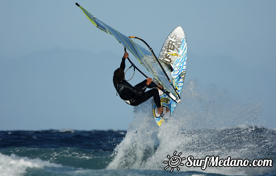 Windsurfing on Playa del Cabezo in El Medano on Tenerife