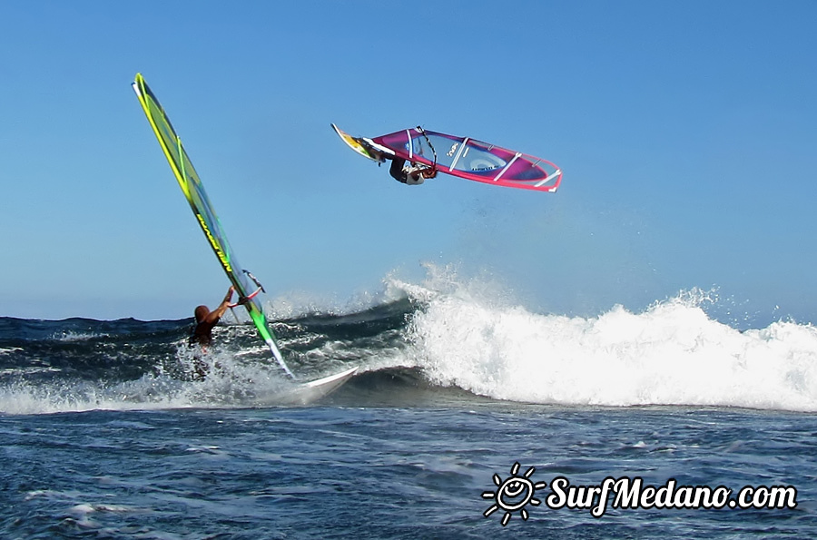 Windsurfing on Playa del Cabezo in El Medano on Tenerife