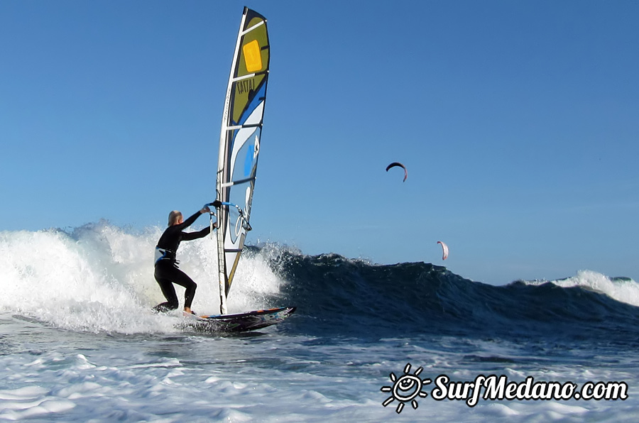 Windsurfing on Playa del Cabezo in El Medano on Tenerife