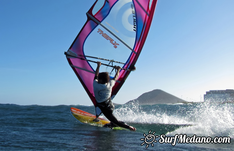 Windsurfing on Playa del Cabezo in El Medano on Tenerife