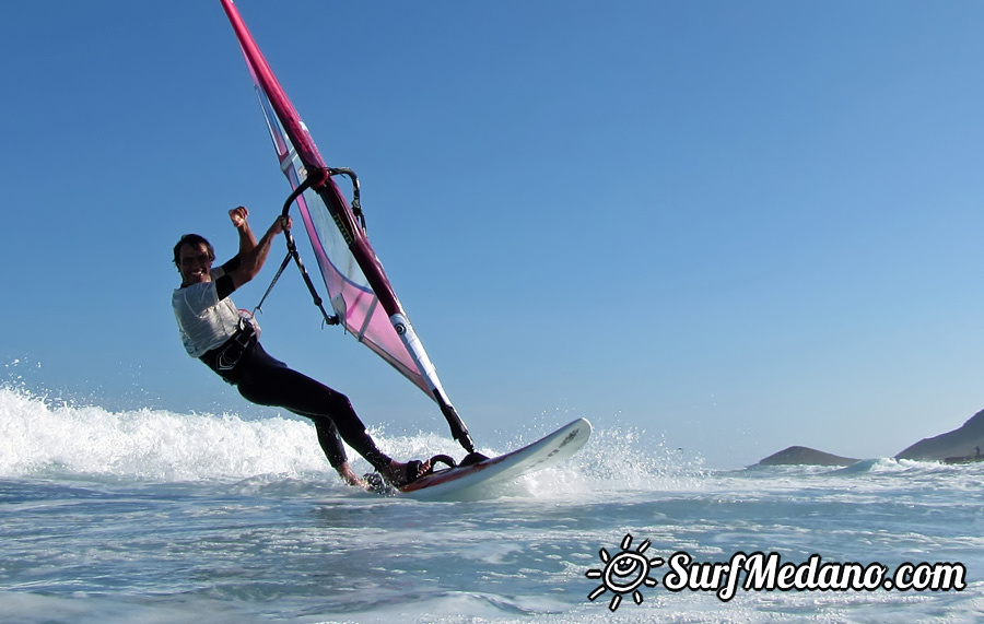 Windsurfing on Playa del Cabezo in El Medano on Tenerife