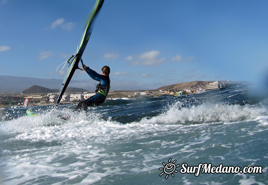 Windsurfing on Playa del Cabezo in El Medano on Tenerife