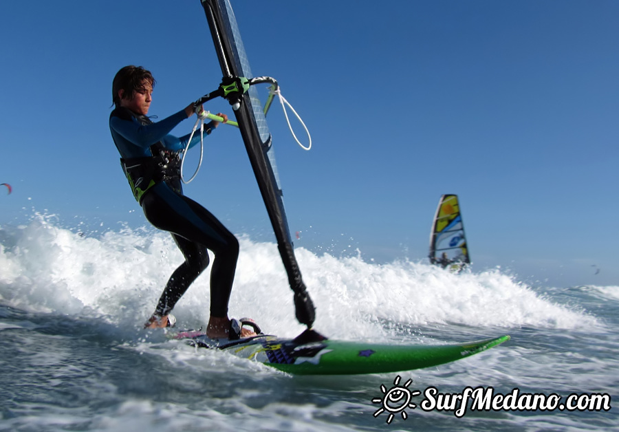 Windsurfing on Playa del Cabezo in El Medano on Tenerife