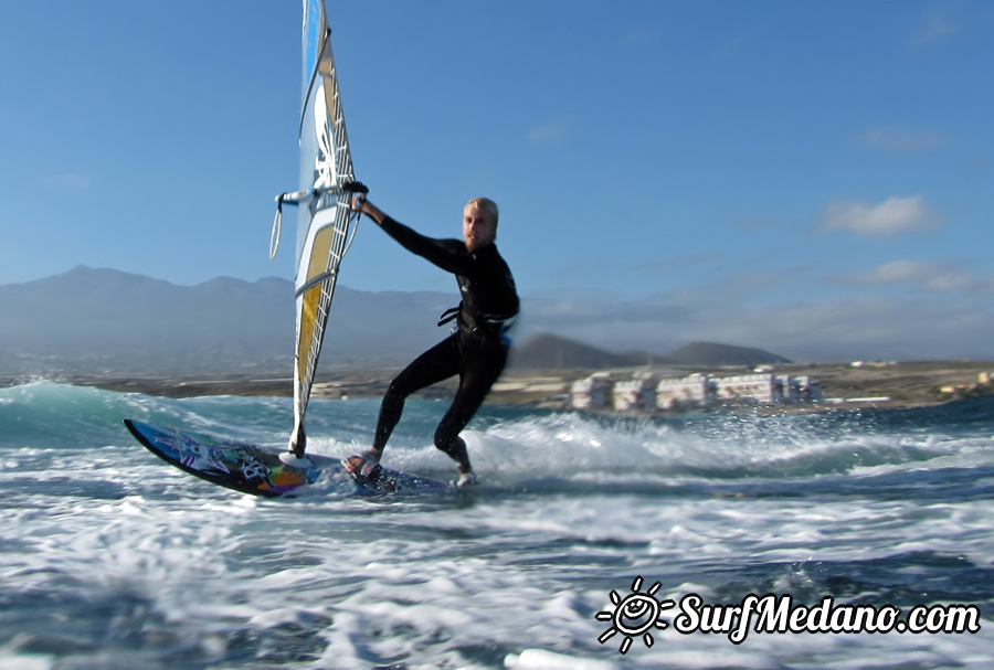 Windsurfing on Playa del Cabezo in El Medano on Tenerife