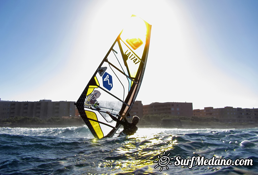 Windsurfing on Playa del Cabezo in El Medano on Tenerife