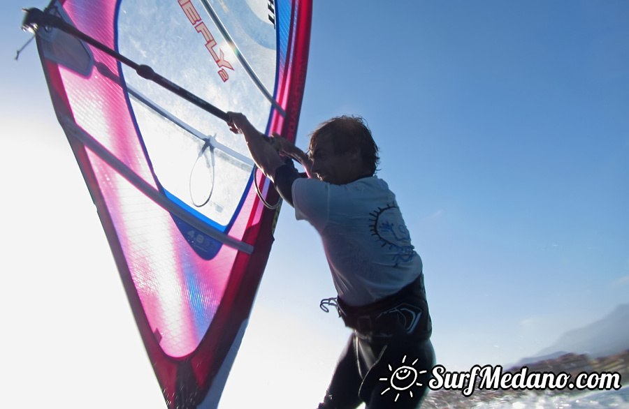 Windsurfing on Playa del Cabezo in El Medano on Tenerife