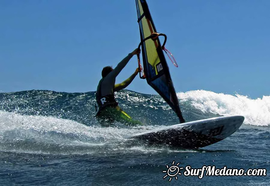 Windsurfing on Playa del Cabezo in El Medano on Tenerife