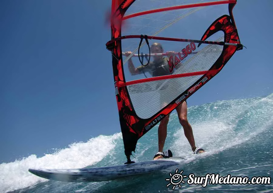 Windsurfing on Playa del Cabezo in El Medano on Tenerife