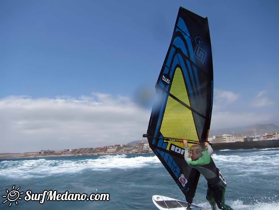 Windsurfing on Playa del Cabezo in El Medano on Tenerife