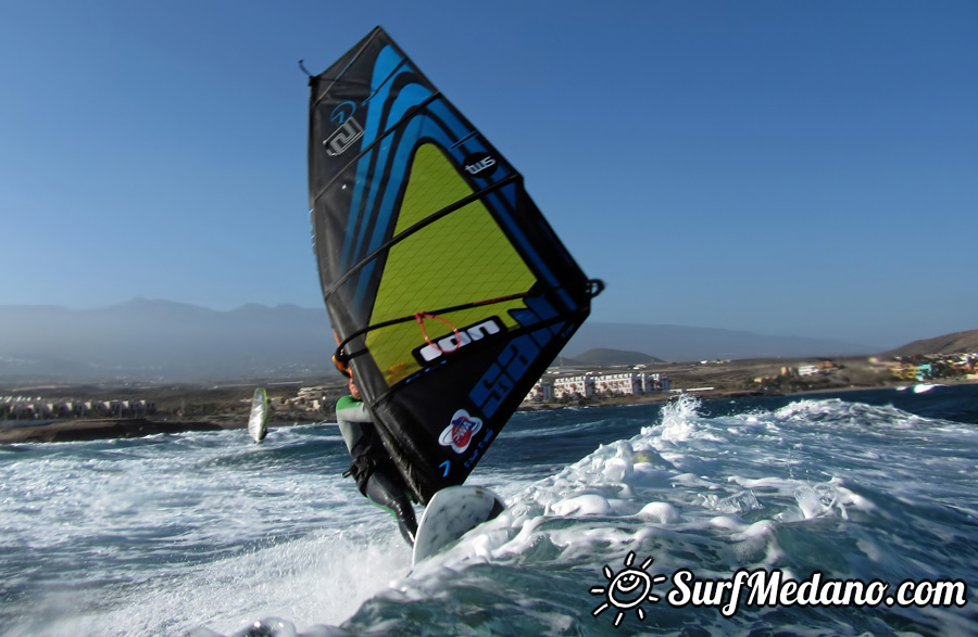 Windsurfing on Playa del Cabezo in El Medano on Tenerife