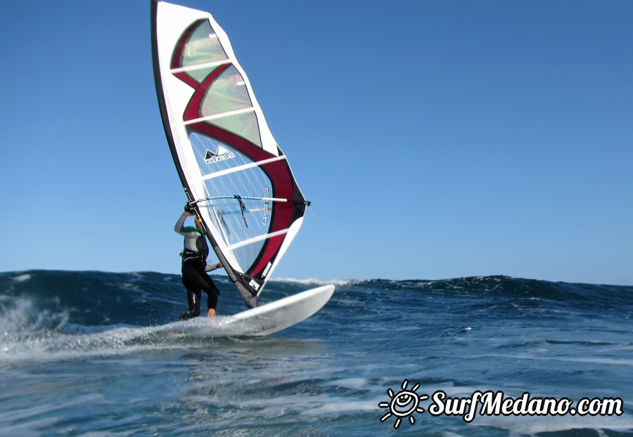 Windsurfing on Playa del Cabezo in El Medano on Tenerife