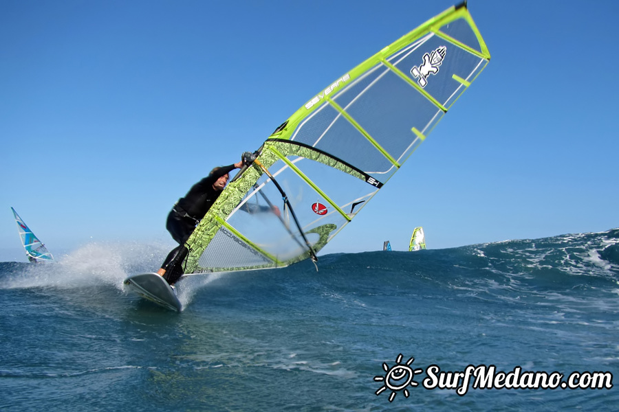 Windsurfing on Playa del Cabezo in El Medano on Tenerife