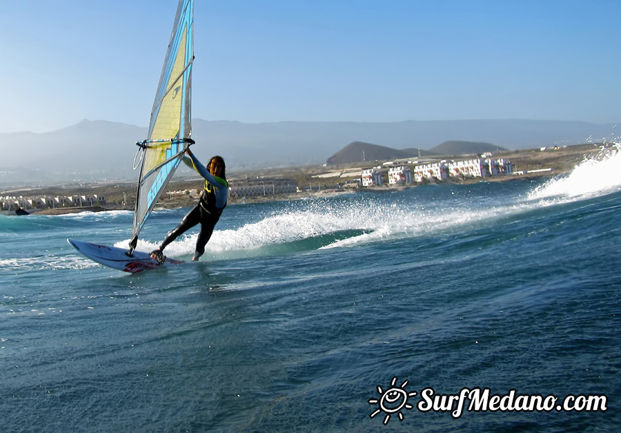 Windsurfing on Playa del Cabezo in El Medano on Tenerife