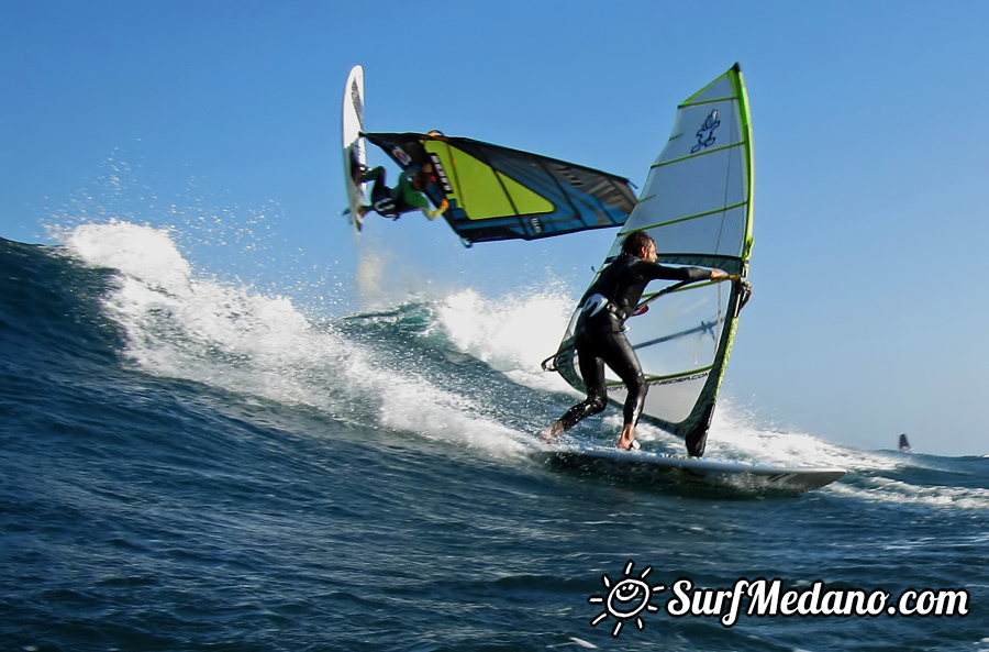 Windsurfing on Playa del Cabezo in El Medano on Tenerife