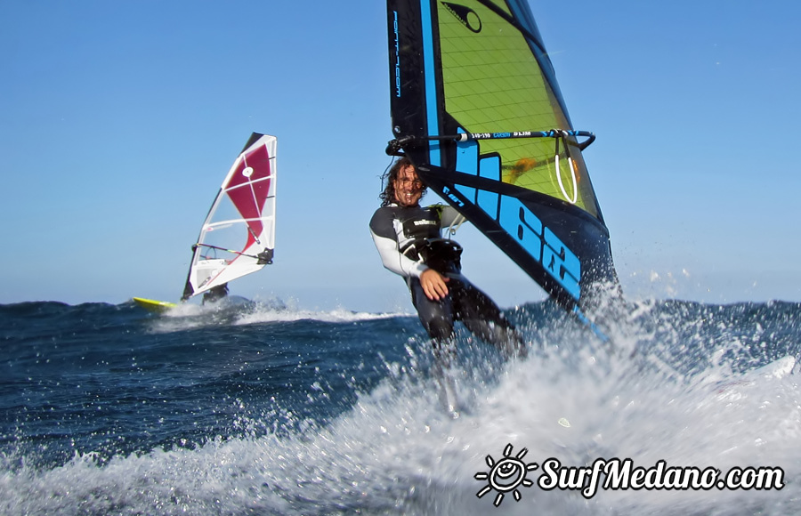 Windsurfing on Playa del Cabezo in El Medano on Tenerife