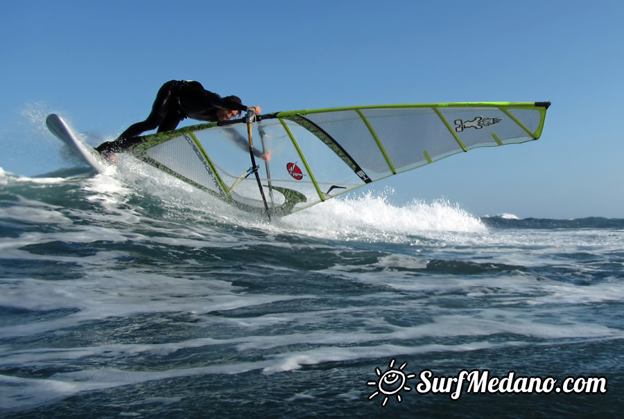 Windsurfing on Playa del Cabezo in El Medano on Tenerife