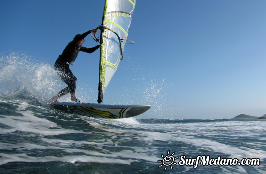 Windsurfing on Playa del Cabezo in El Medano on Tenerife