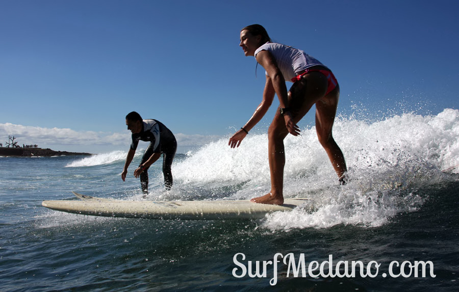 Surfing and bodyboarding on Derecha, Izquierda and El Conquistador in Las Americas on Tenerife