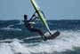 Windsurfing and kitesurfing at Muelle Harbour Wall in El Medano Tenerife