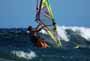 Windsurfing and kitesurfing at Muelle Harbour Wall in El Medano Tenerife