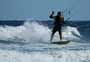 Windsurfing and kitesurfing at Muelle Harbour Wall in El Medano Tenerife