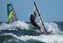 Windsurfing and kitesurfing at Muelle Harbour Wall in El Medano Tenerife