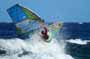 Windsurfing and kitesurfing at Muelle Harbour Wall in El Medano Tenerife