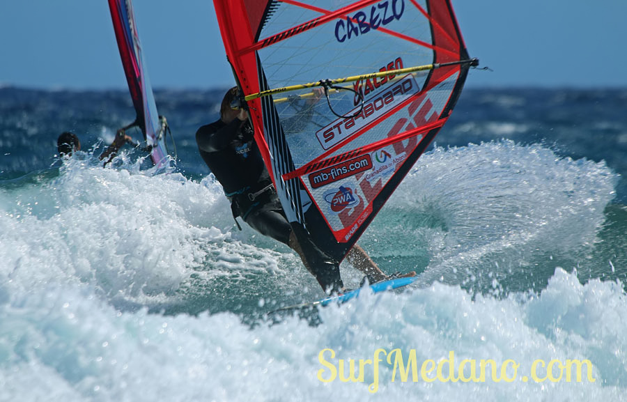 Windsurfing and kitesurfing at El Cabezo in El Medano Tenerife