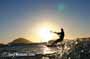 Windsurfing and kitesurfing at Harbour Wall in El Medano Tenerife