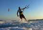 Windsurfing and kitesurfing at Harbour Wall in El Medano Tenerife