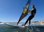 Wave riding and back looping at Playa Sur in El Medano