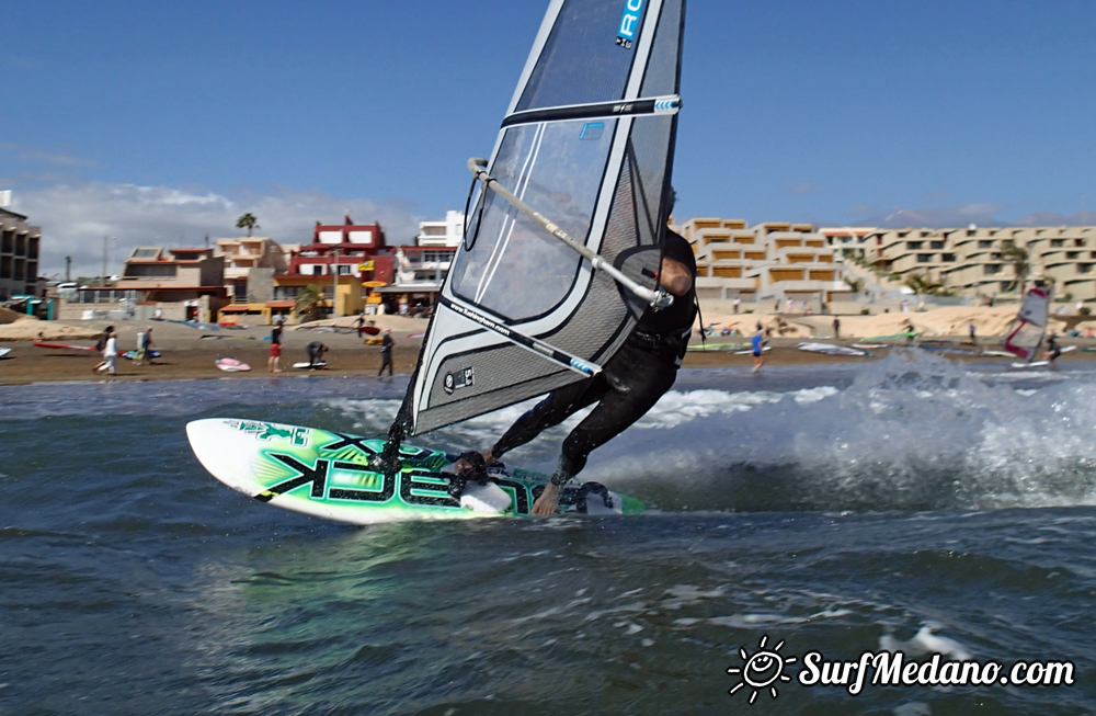 Light wind fun at Playa Sur in El Medano Tenerife