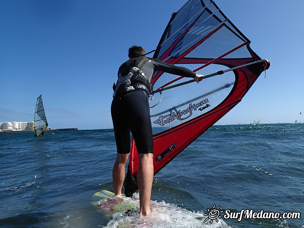 Light wind fun at Playa Sur in El Medano Tenerife