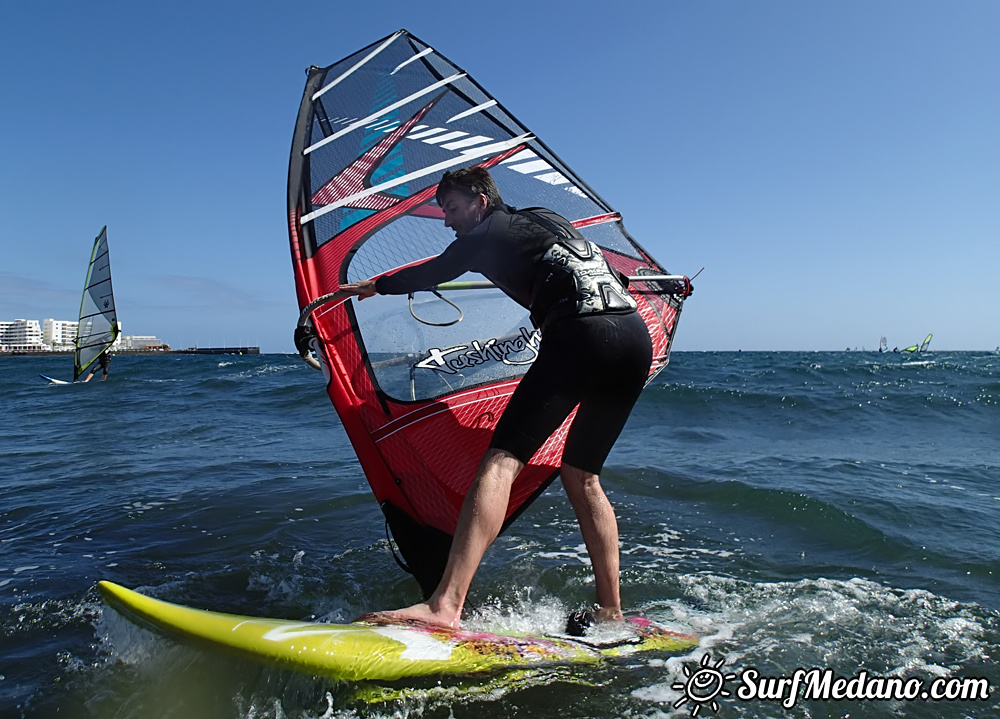 Light wind fun at Playa Sur in El Medano Tenerife