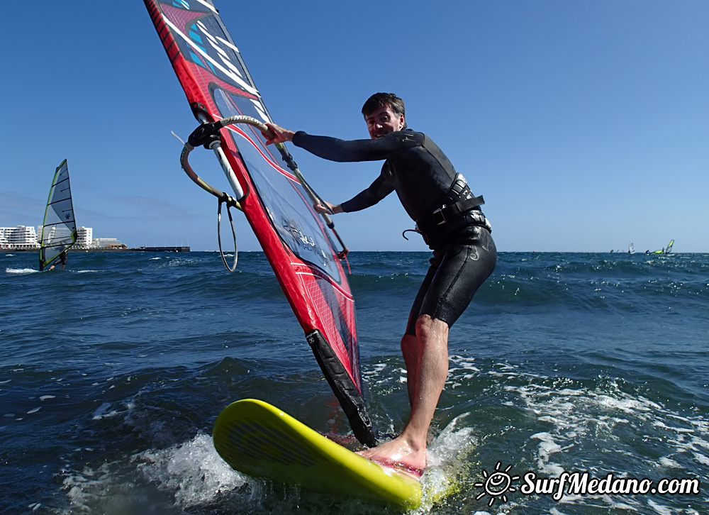 Light wind fun at Playa Sur in El Medano Tenerife