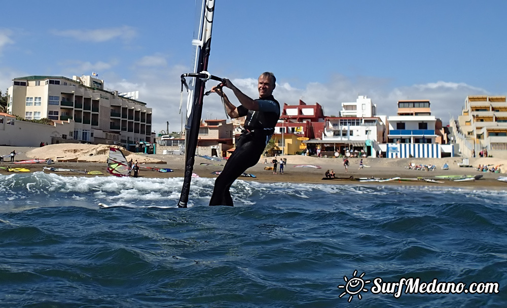 Light wind fun at Playa Sur in El Medano Tenerife