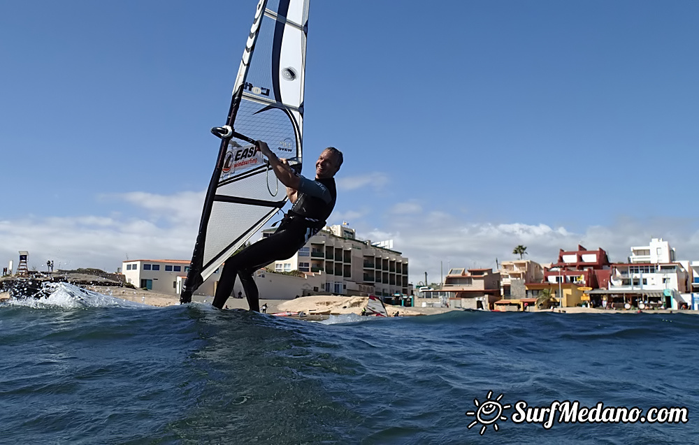 Light wind fun at Playa Sur in El Medano Tenerife