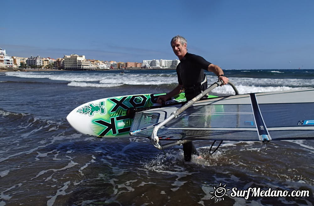 Light wind fun at Playa Sur in El Medano Tenerife