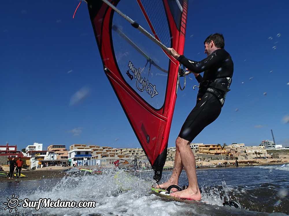 Light wind fun at Playa Sur in El Medano Tenerife