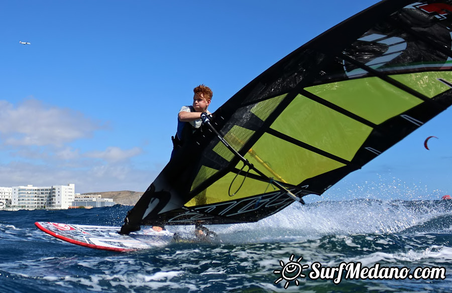 Pro X Training windsurfing slalom race in El Medano Tenerife