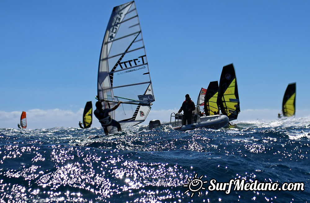 Pro X Training windsurfing slalom race in El Medano Tenerife