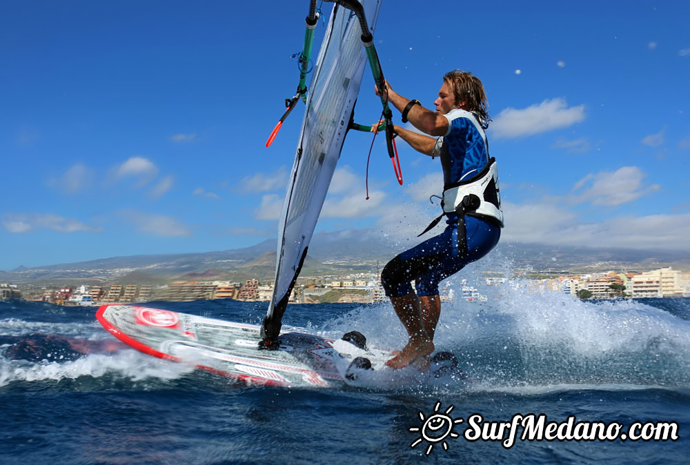 Pro X Training windsurfing slalom race in El Medano Tenerife