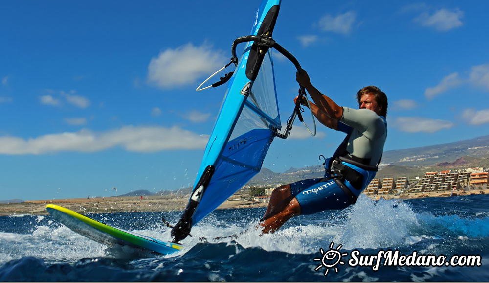 Pro X Training windsurfing slalom race in El Medano Tenerife