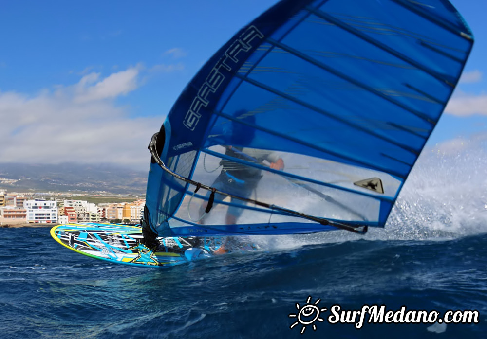 Pro X Training windsurfing slalom race in El Medano Tenerife