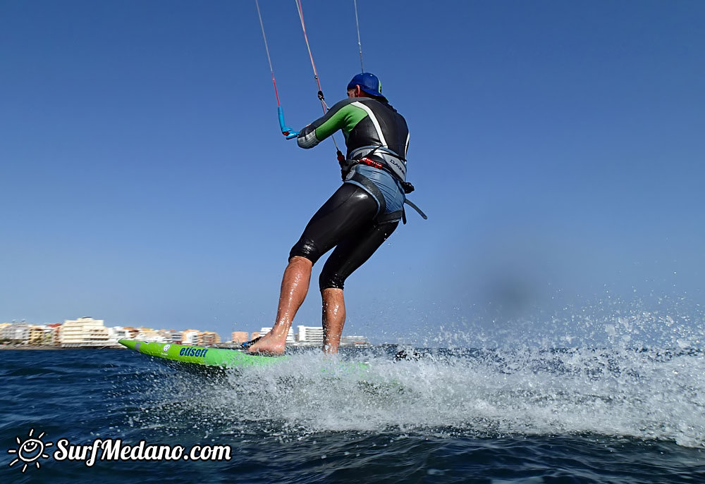 Slalom and kiterace jibe gybe with POINT-7 Andrea Cucchi, Jordy Vonk, Vincent Langer, Pascal Toselli, Christian Justesen, Kasper Juul Larsen, Blazej Blasco and Andrzej Japa Ozog in El Medano 14-02-2014  Tenerife